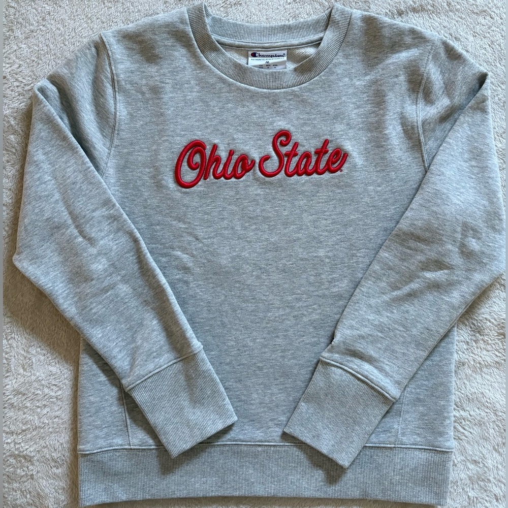 *Champion Women's Gray Ohio State Crew Neck Sweater (M)*